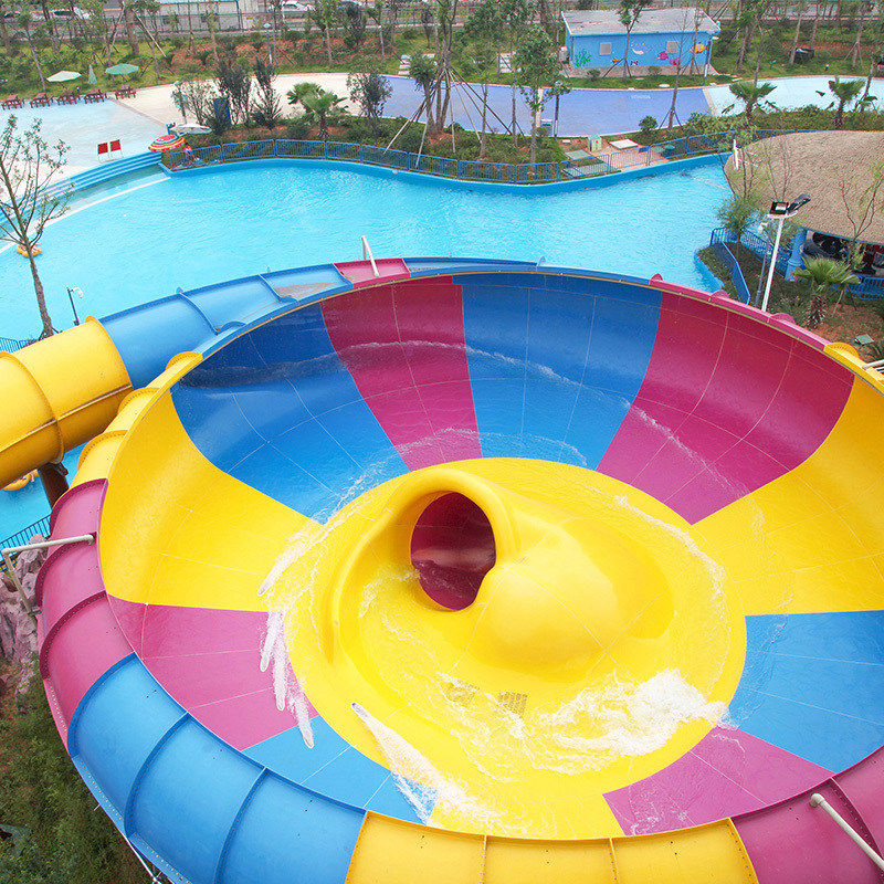 Dual Slide Raft High-Capacity Double Behemoth Bowl Slide for Water Parks