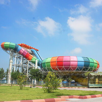 Dual Slide Raft High-Capacity Double Behemoth Bowl Slide for Water Parks