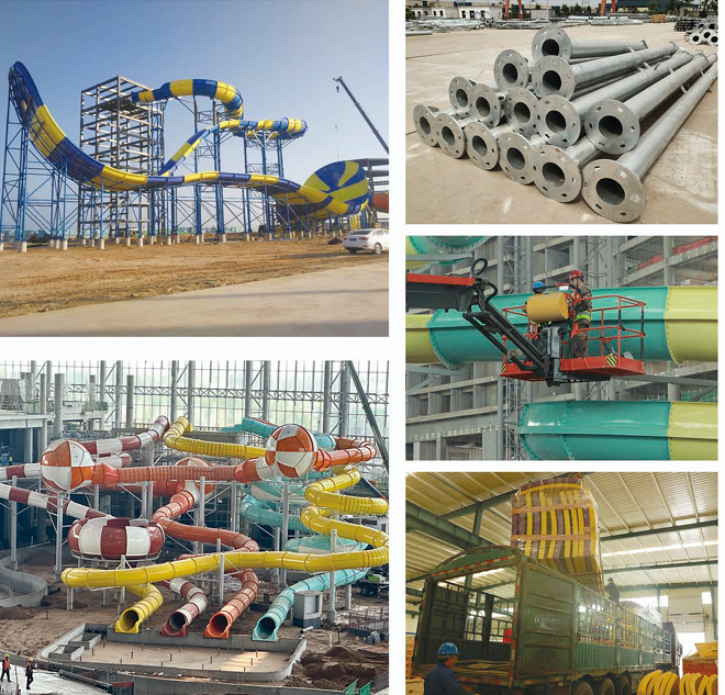 304 Stainless Steel FRP Giant Water Slide for Parks & Resorts